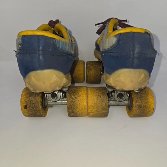Vintage Nash Cruisers Roller Skates Youth Size 13-1 Blue Yellow Complete - Picture 9 of 16